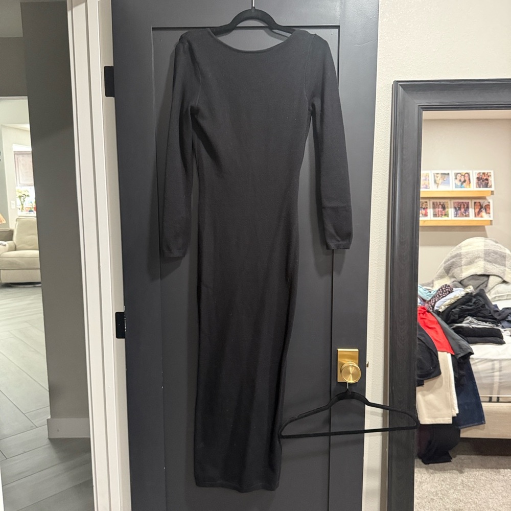 JLUXLABEL Classic Black Long Sleeve Dress